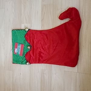 Decorative Christmas Holiday Stocking Red Bag for Gifts and Candy